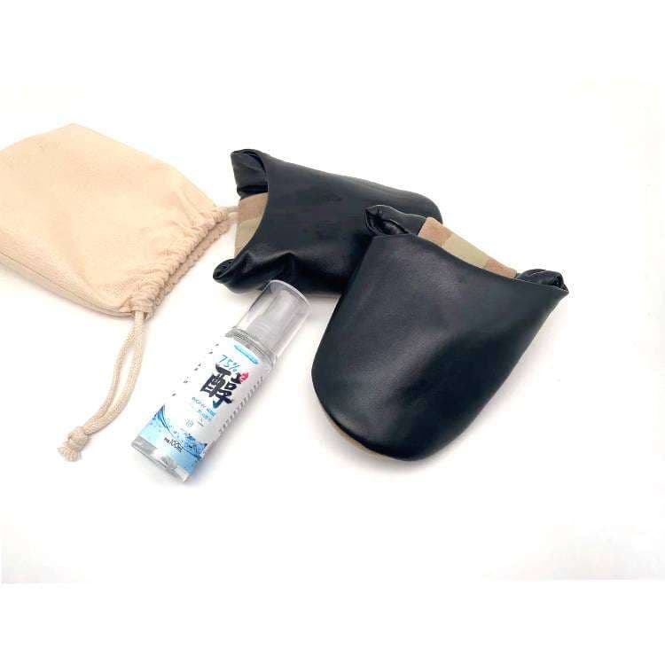 収納袋付き折りたたみ携帯スリッパ