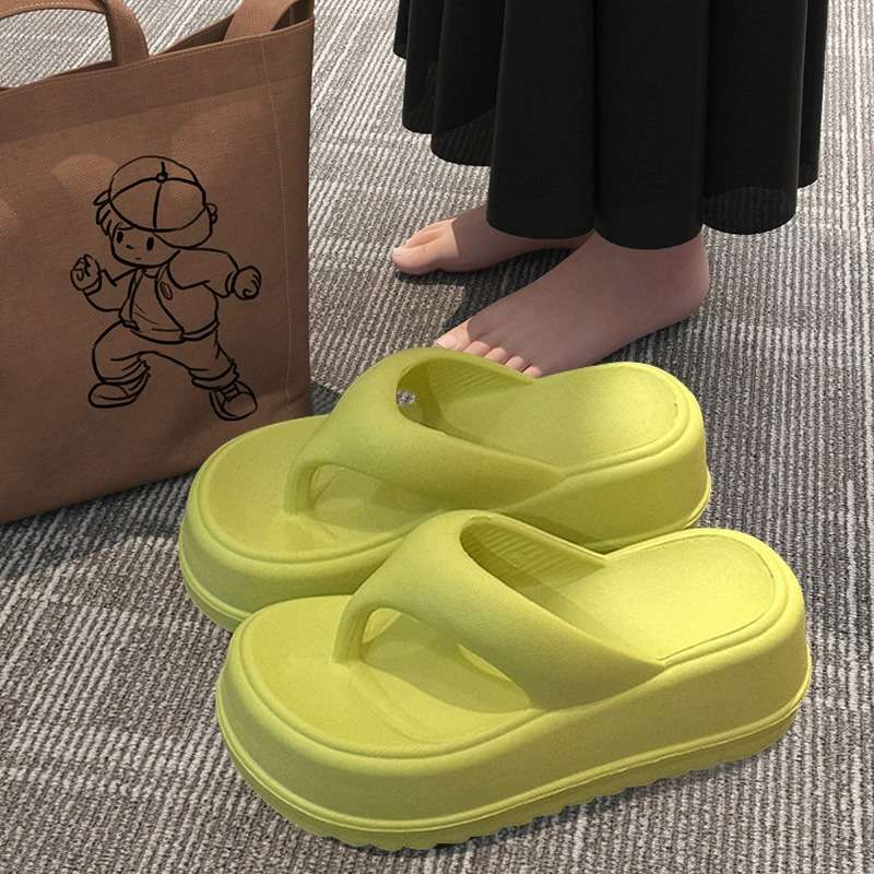 スリッパ カラフルプラットフォームビーチサンダル