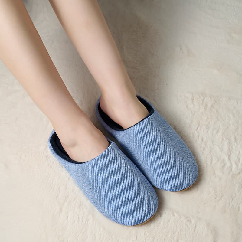 スリッパ シンプル 素材感 ルームシューズ