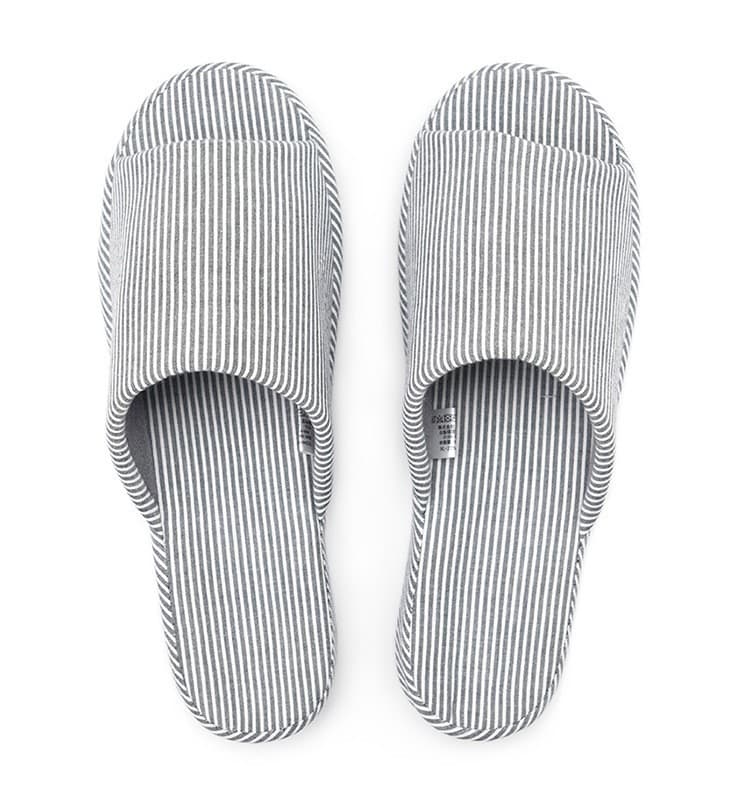 スリッパ やさしい足あたり 縞模様スリッパ