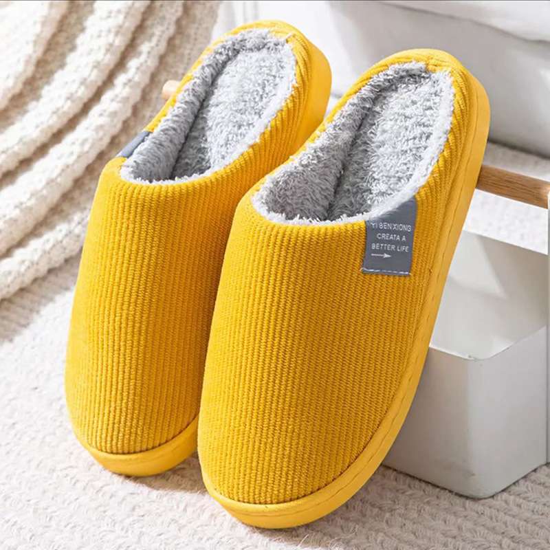 スリッパ コーデュロイ素材あったかスリッパ