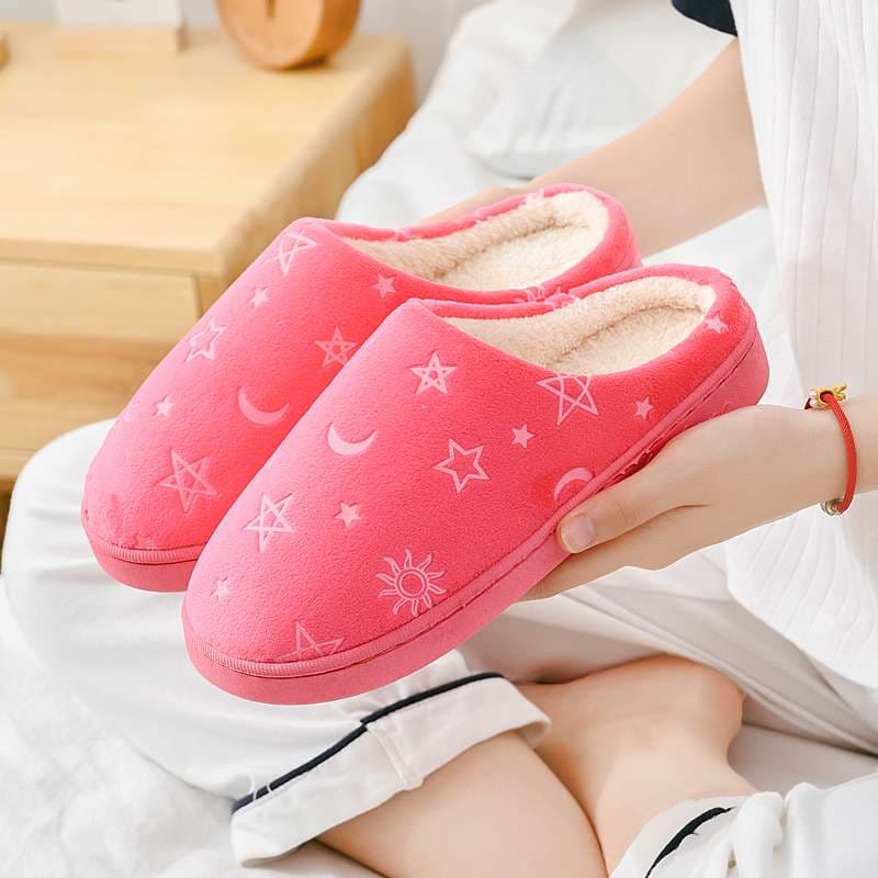 スリッパ 星空デザイン もこもこスリッパ