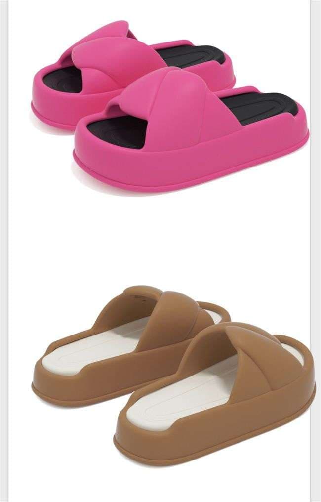 スリッパ クロスデザイン厚底サンダル