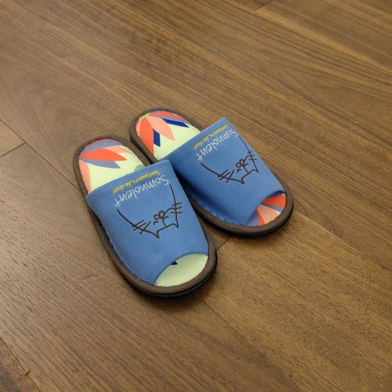 スリッパ ネコ顔デザイン 快適スリッパ