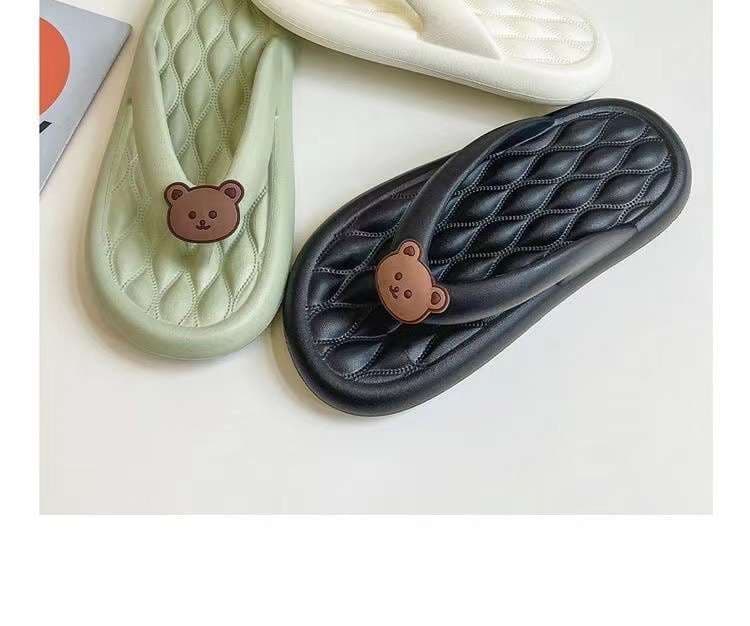 スリッパ クマさんキルトサンダル