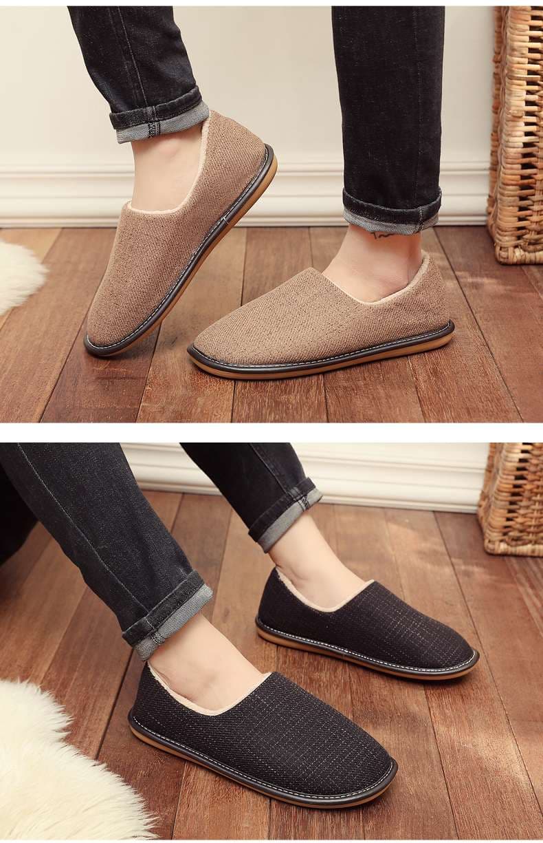 チェック柄あったかスリッパ