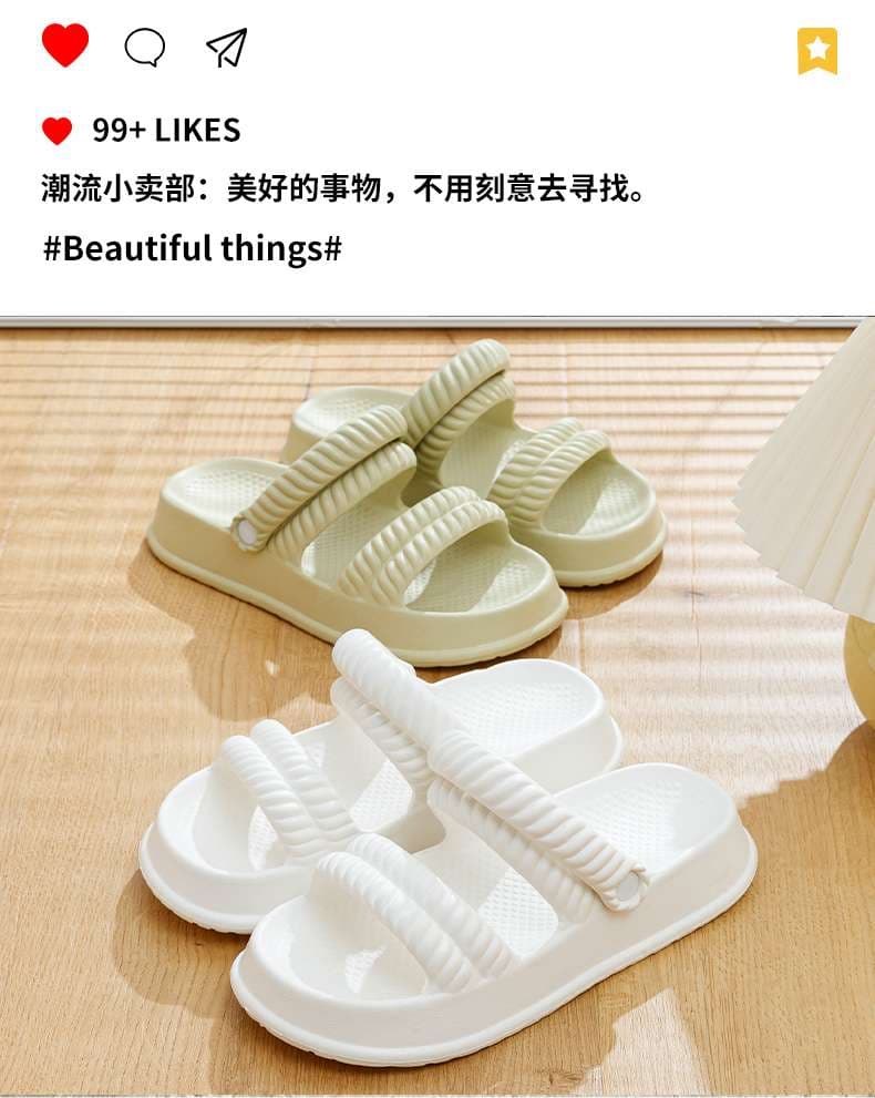 スリッパ 軽量リブストラップサンダル