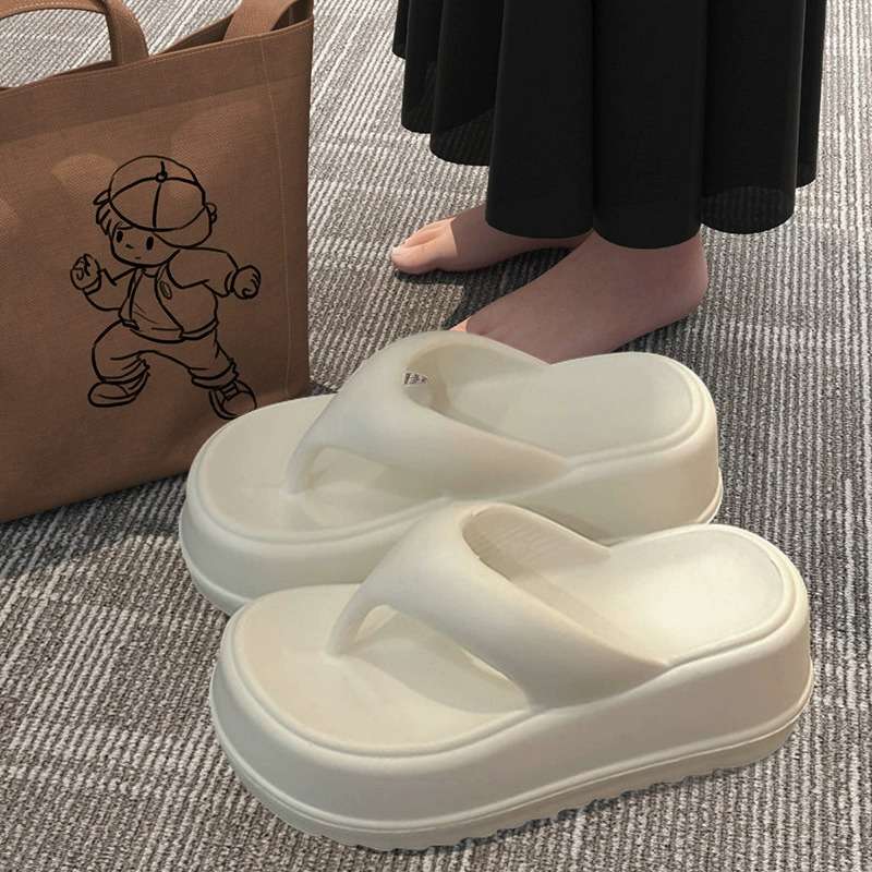 スリッパ カラフルプラットフォームビーチサンダル