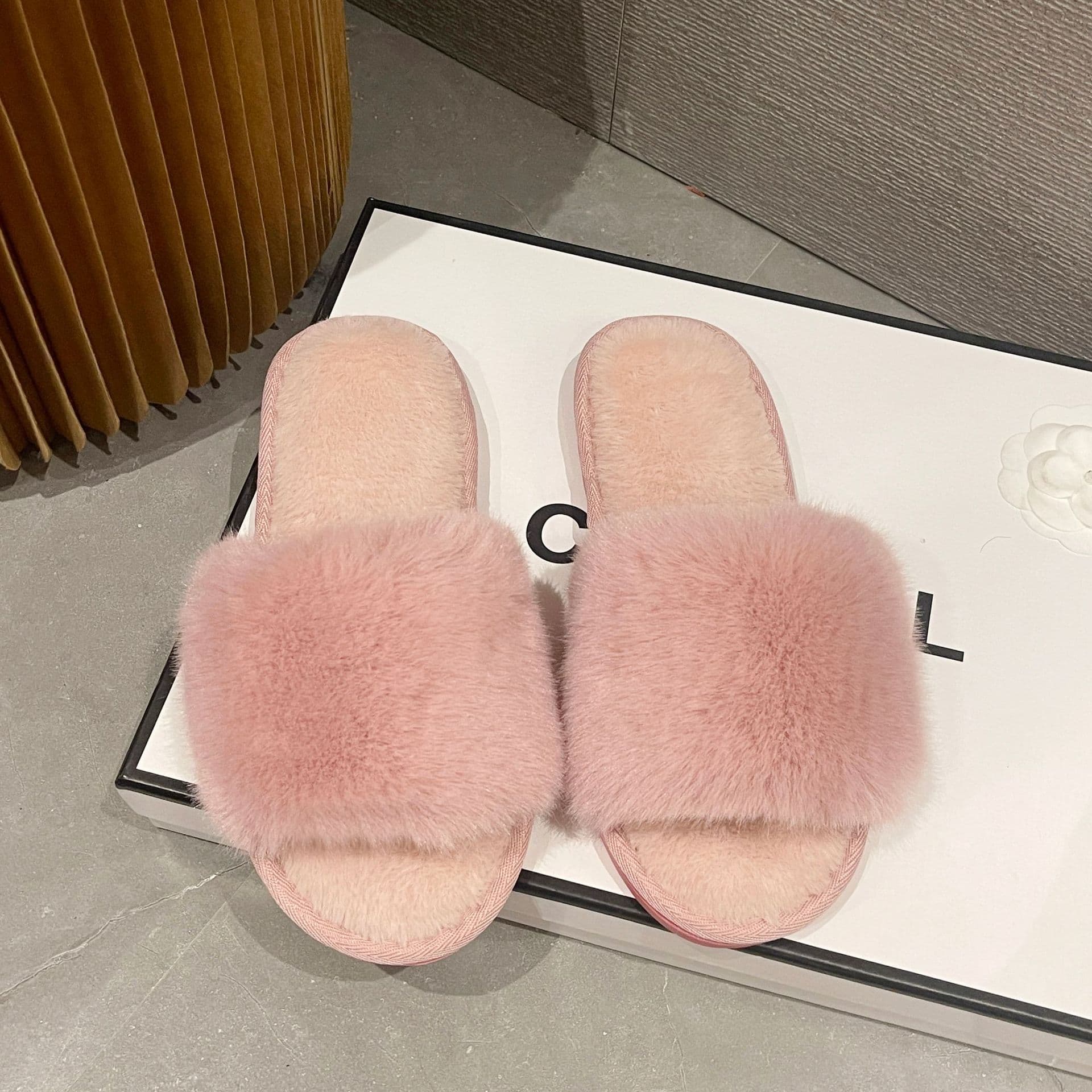 スリッパ ふわもこファー スリッパ