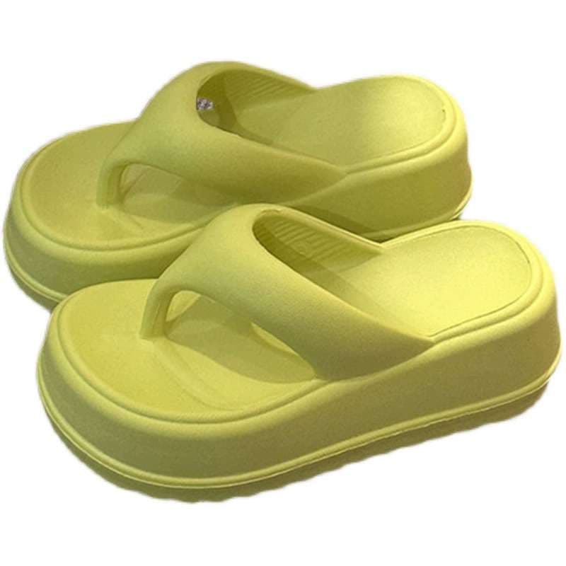 スリッパ カラフルプラットフォームビーチサンダル