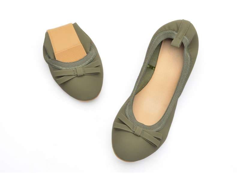 スリッパ 折りたたみ携帯バレエシューズ