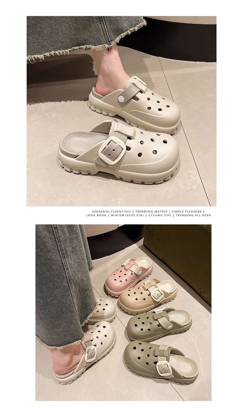 スリッパ 快適ホールクロッグ サンダル