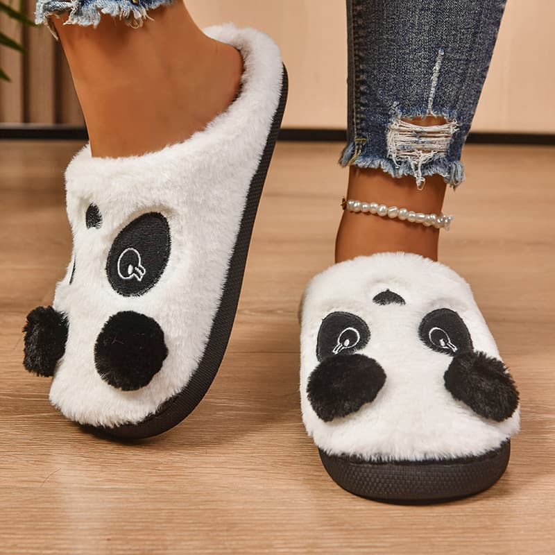 スリッパ もこもこパンダ ルームシューズ