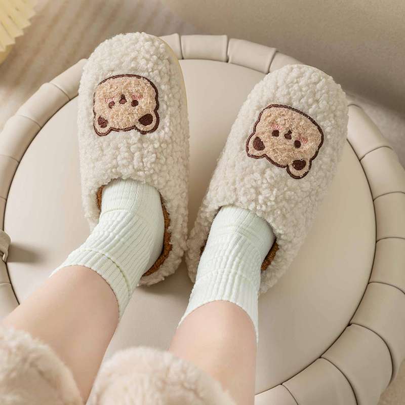 スリッパ もこもこクマさんスリッパ